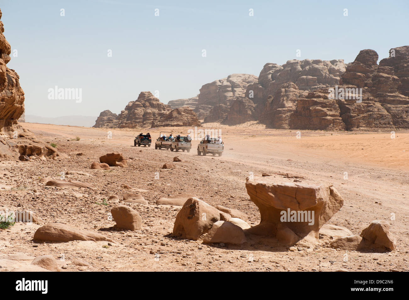 Wadi Rum, Jordanien Stockfoto