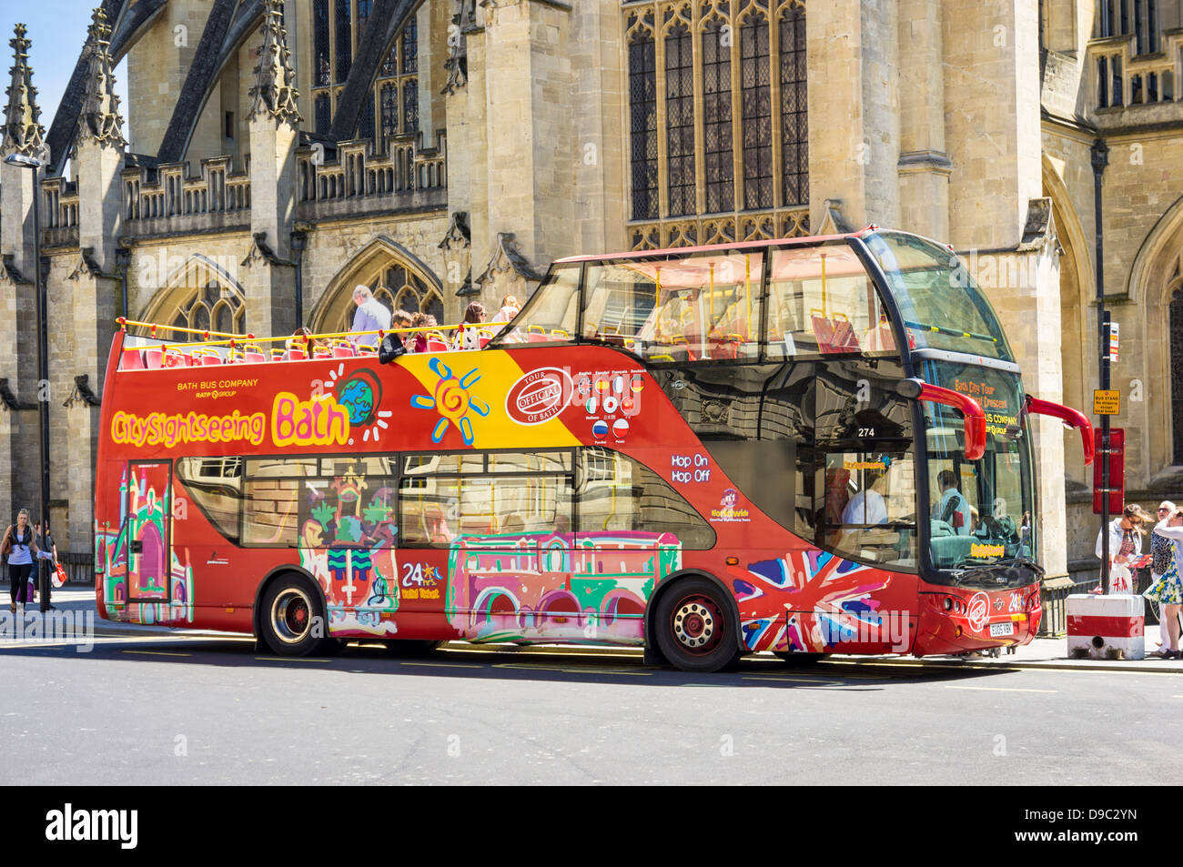 Tourbus in Bath, Somerset, England, UK Stockfoto