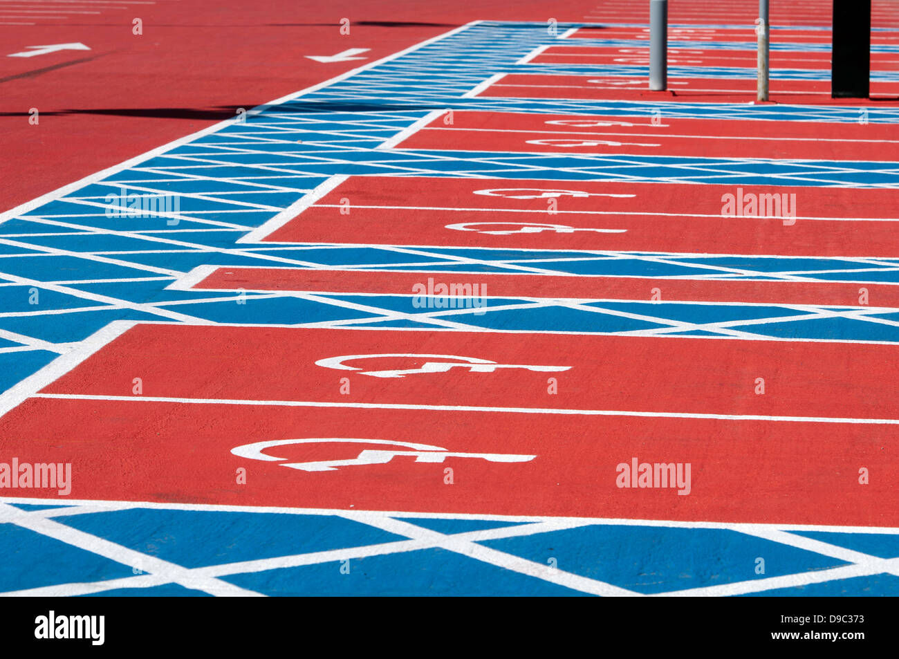 Behinderten Parkplatz Stockfoto