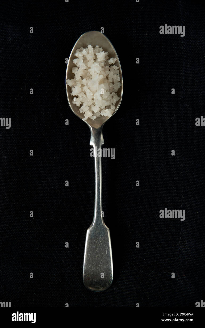 Einen Esslöffel Celtic Sea Salt Stockfoto