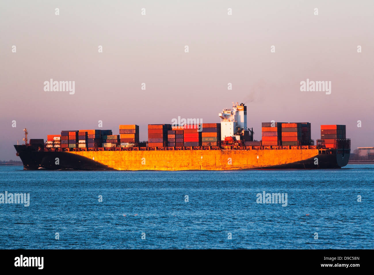 Containerschiff Stockfoto