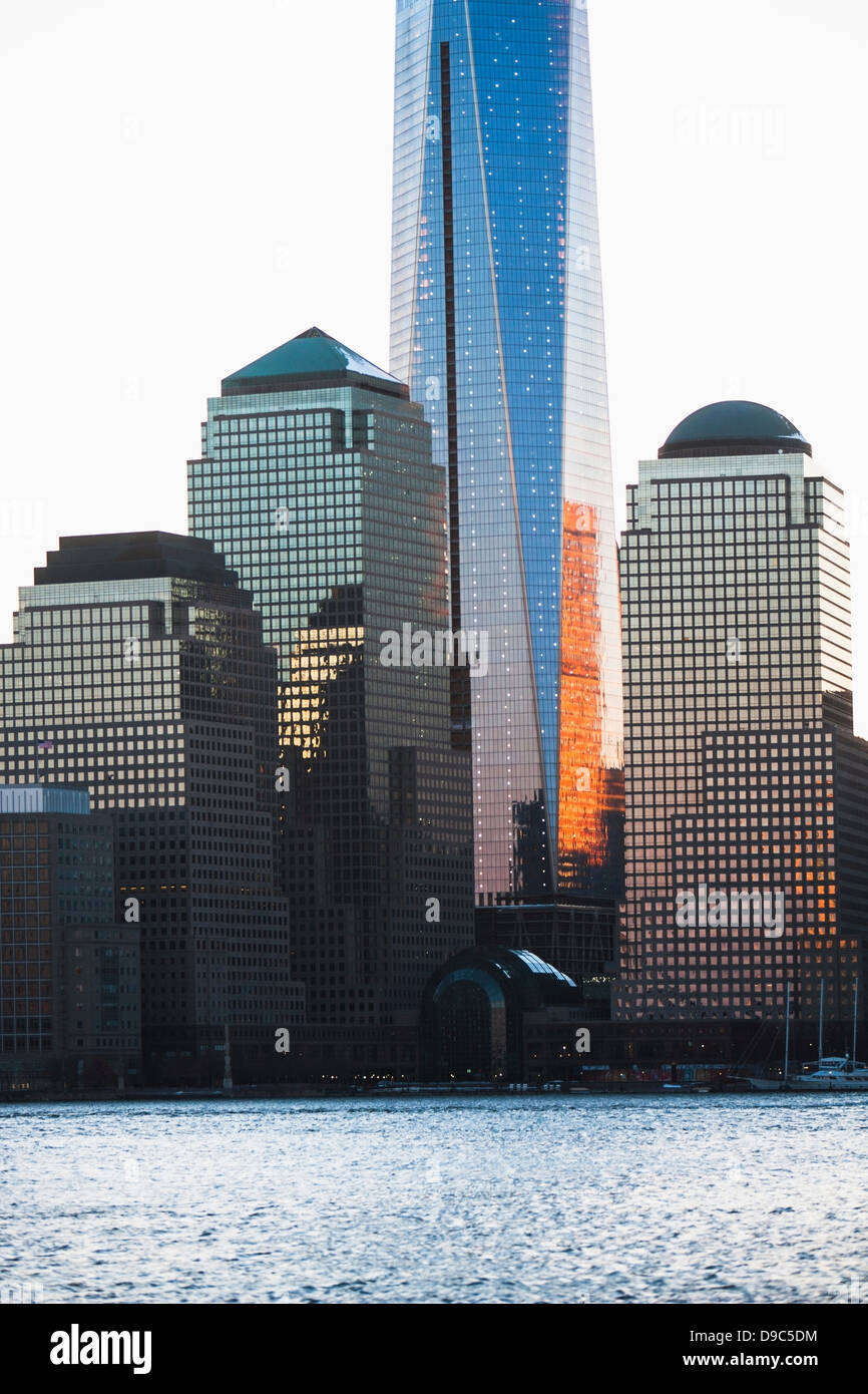 Manhattan Waterfront und Skyline, New York City, USA Stockfoto