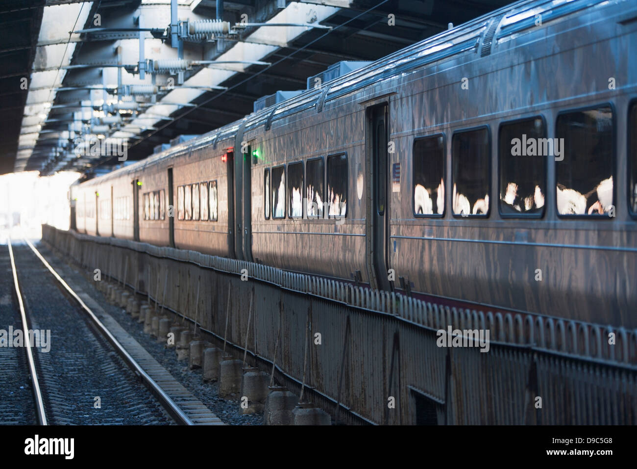 Stationäre Zug, Hoboken, New Jersey, USA Stockfoto