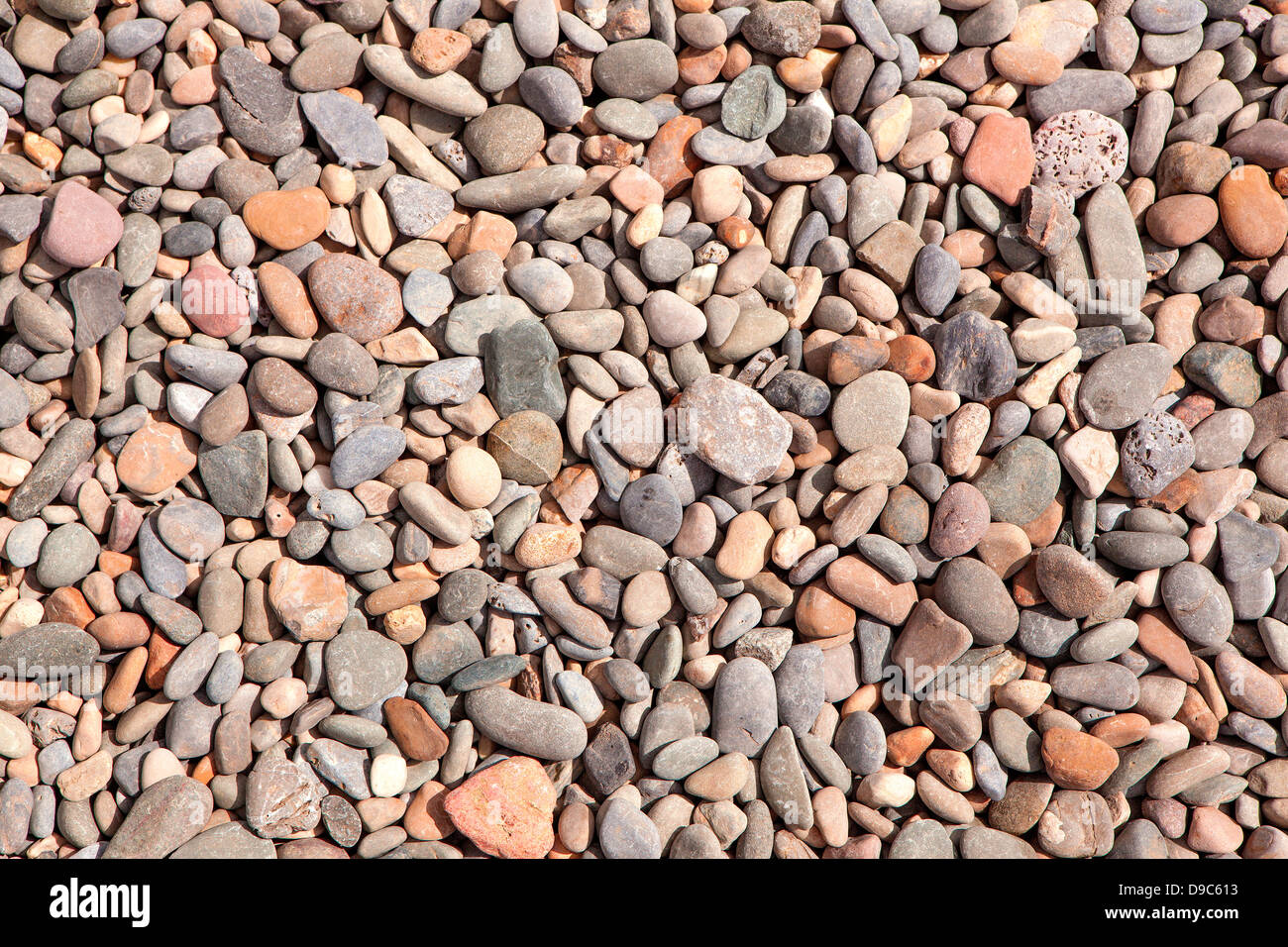 Bild vom Strand Kieselsteine. Stockfoto