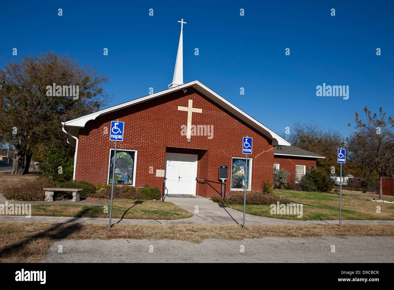 Bluff Dale United Methodist Church, Bluff Dale, Texas, Vereinigte Staaten von Amerika Stockfoto