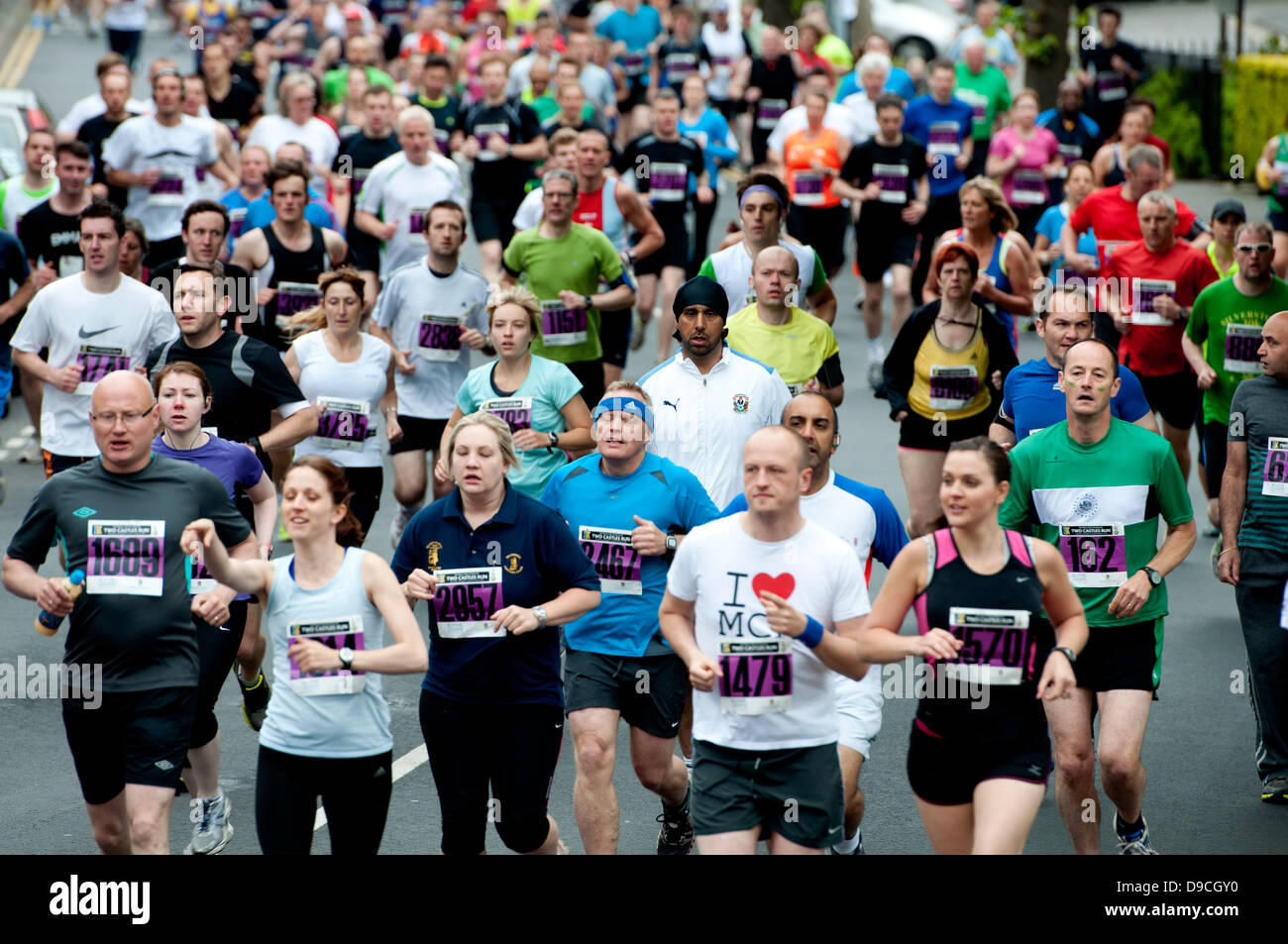 Zwei Schlösser verkehren zwischen Warwick und Kenilworth Burgen. Stockfoto