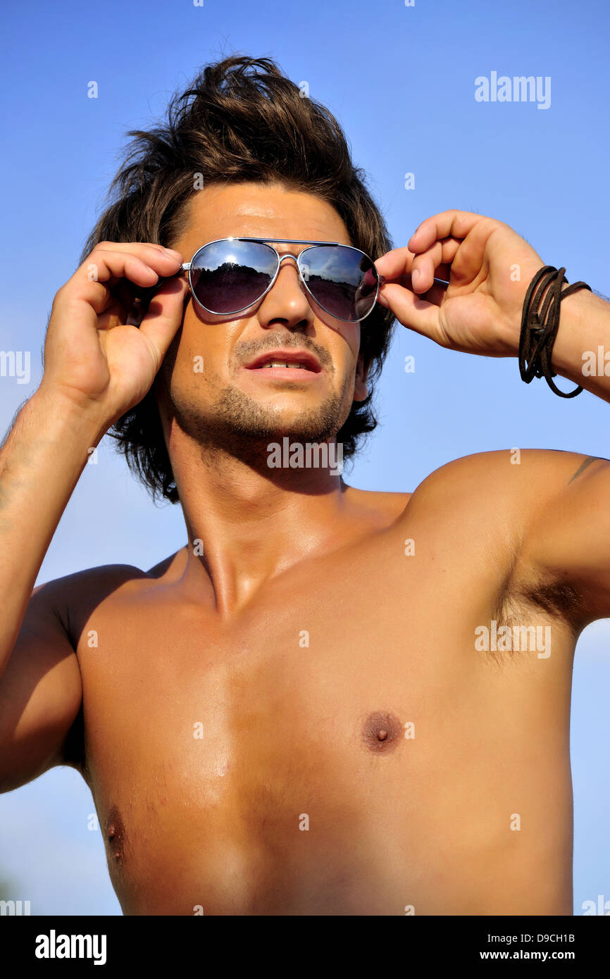 Mann, Porträt, Lifestyle, Macho, Männer, Silhouetten, Alpha männlich, sigma männlich Stockfoto