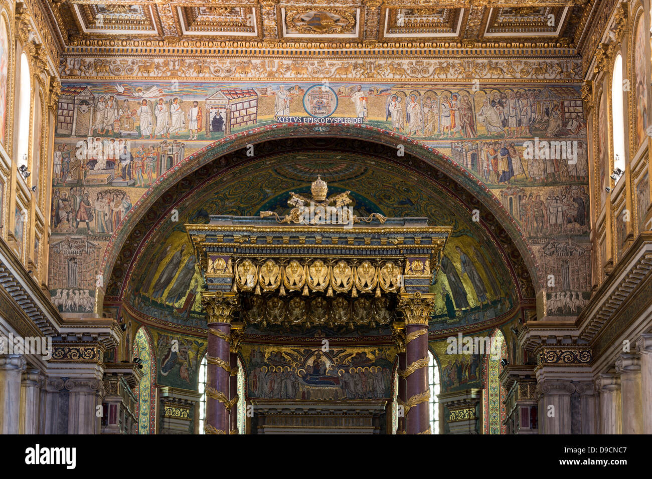 5-jahrhundert-bogen-mosaik-der-triumphbogen-in-der-basilica-di-santa