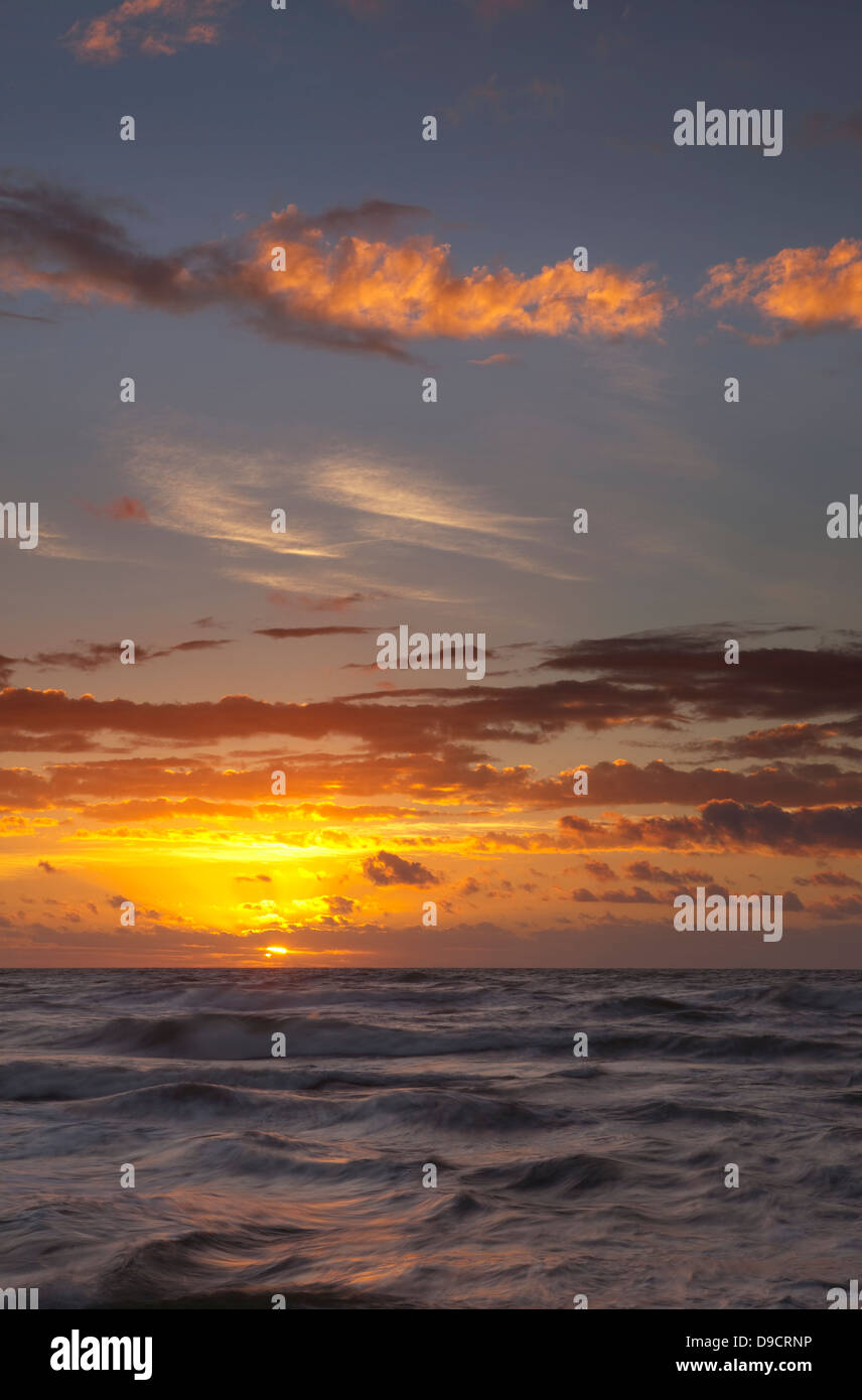 Sonnenaufgang in Galveston Island, Texas, USA Stockfoto