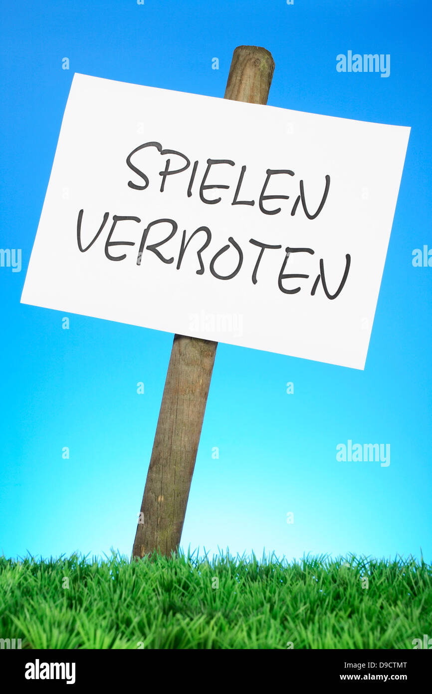 verboten, spielt Stockfoto