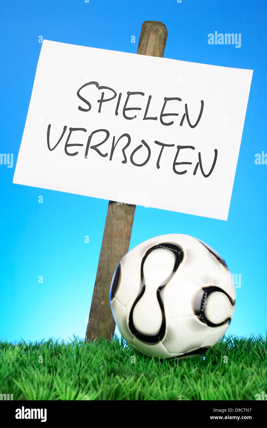 verboten, zu spielen Stockfoto