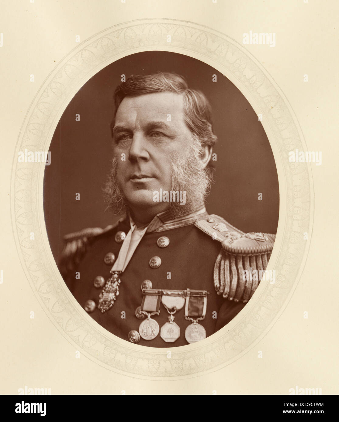 Bedford Clapperton Trevelyan Pim (1826-1886) c 1880, British Royal Naval Officer, Rechtsanwalt und Explorer. Konservative Abgeordnete für Gravesend 1874-1880: Konteradmiral 1885. Stockfoto