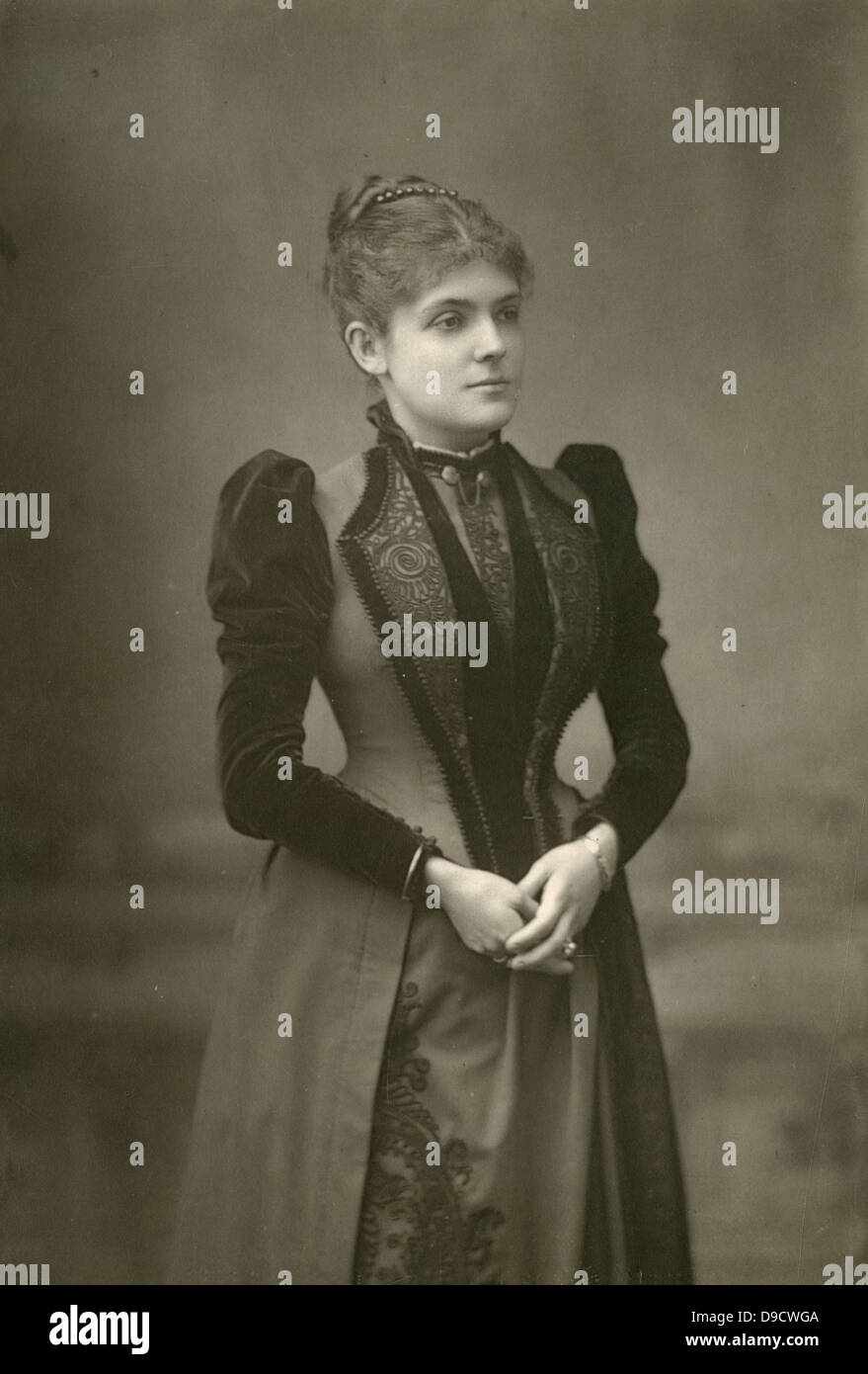 Lillian Bailey (1860-1901), US-Amerikanische geborene Sopranistin und Ehefrau von George Henschel (1850-1934, in Deutschland geborene britische Dirigent, dargestellt. c 1890. Stockfoto