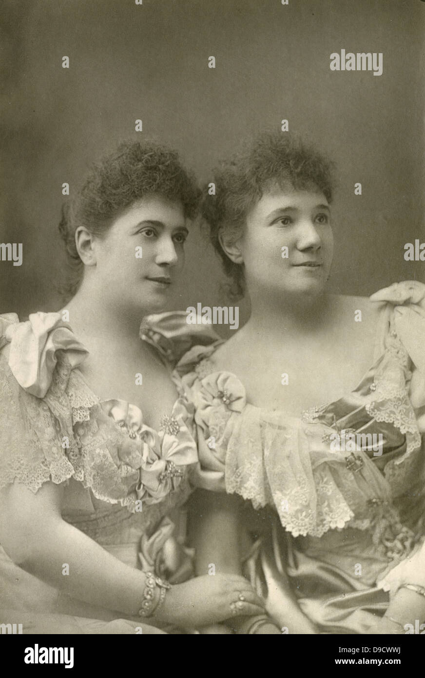 Giulia (1866-1940) Mezzosopran und Sofia Ravogli (1865-1910) Sopran, c 1891. Sie am Covent Garden im Jahr 1891 erschien, Guilia sang die Titelrolle in Glucks Orfeo zu großem Beifall. Stockfoto