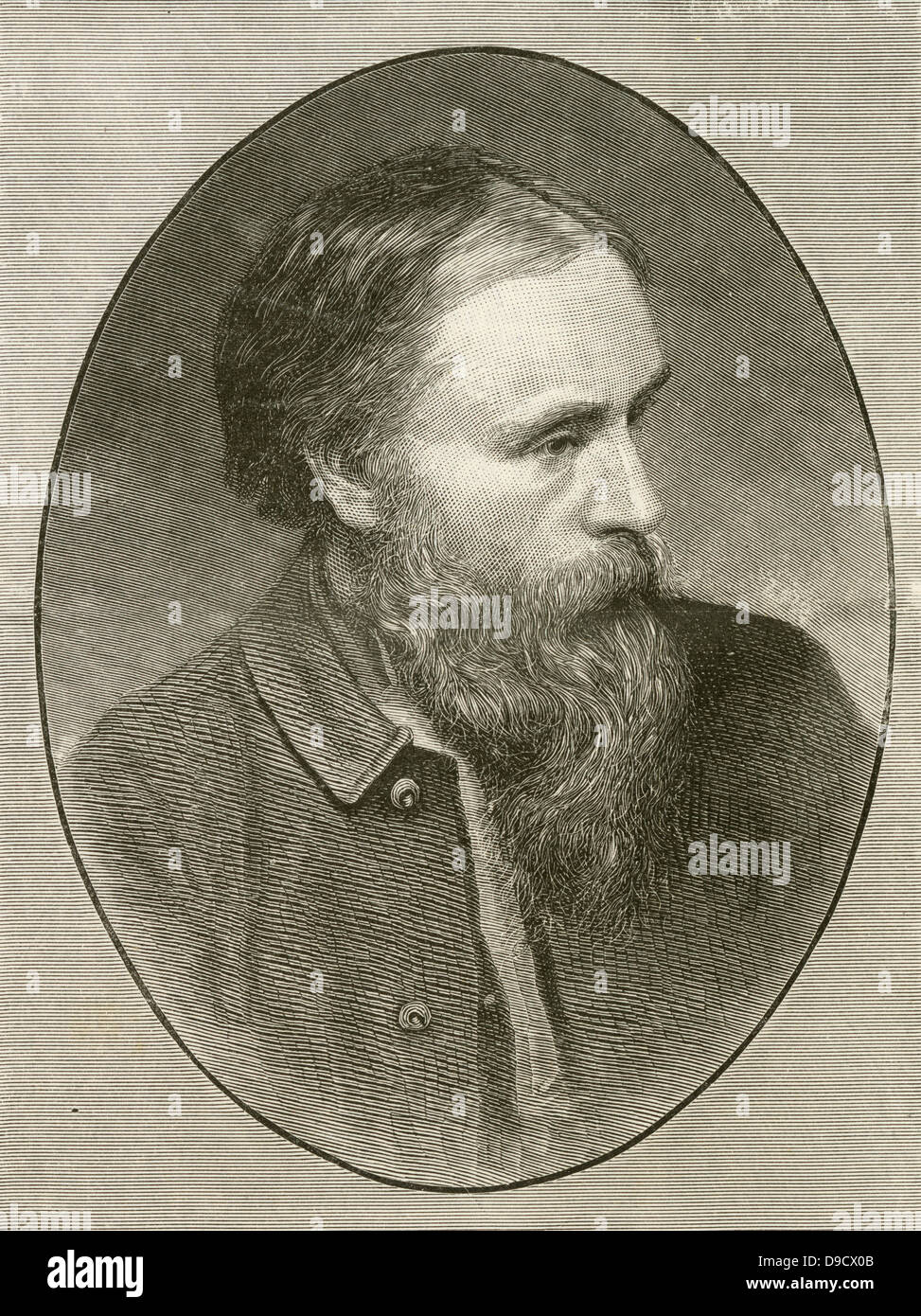 Edward Coley Burne-Jones, 1st Baronet (1833-1898) Britische spät Pre-Raphaelite Künstler und Designer, in der Nähe von William Morris. Gründungspartner in Morris, Marshall, Faulkner & Co. Gravur. Stockfoto