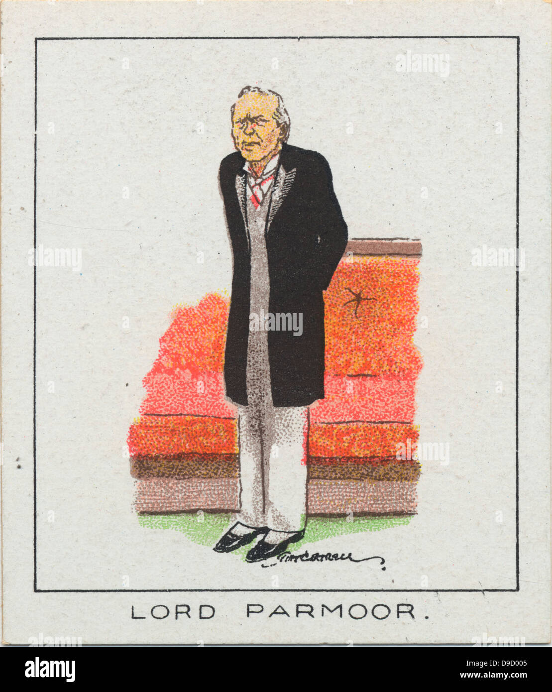 Charles Alfred Cripps, 1st Baron Parmoor (1852-1941), englischer Staatsmann und Jurist. Führer der Labour-Partei Peers im House of Lords. Ein Befürworter des Völkerbundes. Chromolithograph 1929. Stockfoto