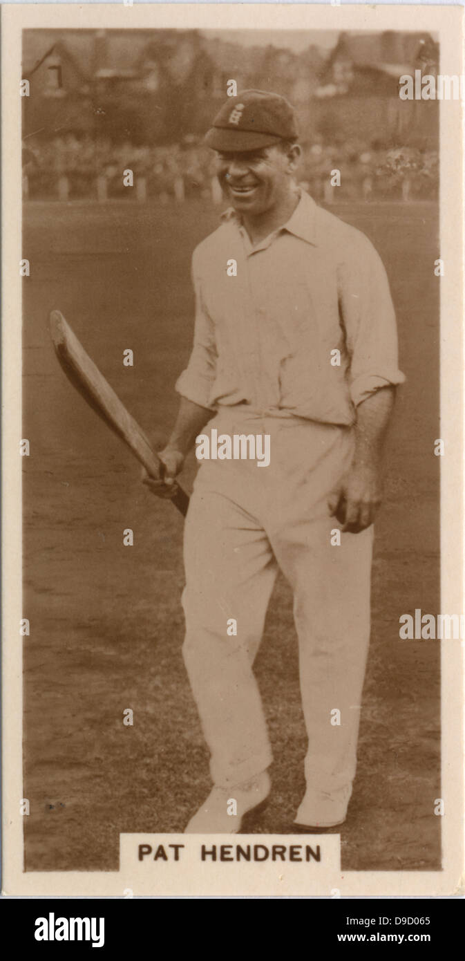 Elias Henry Patsy Hendren (1889-1962) Englischtest Cricketer. Zu fotografieren. Stockfoto