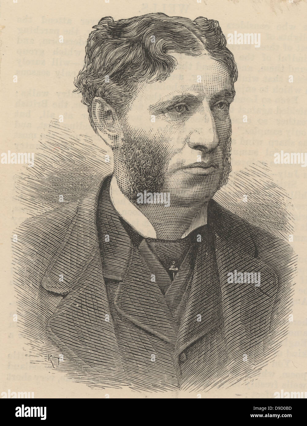 Matthew Arnold (1822-1888), englischer Dichter, Kritiker und Pädagoge, Sohn von Thomas Arnold. Ihr majestys Inspektor der Schulen 1851-1886 ernannt. Gravur 1888. Stockfoto