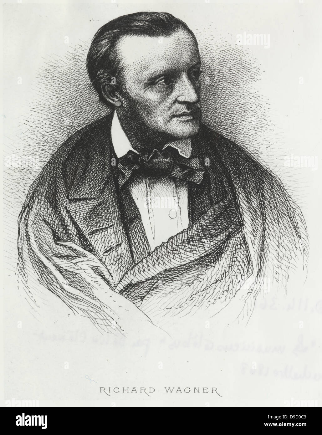 (Wilhelm) Richard Wagner (1813-1883), deutscher Komponist, Dirigent und Regisseur. Er baute das Festspielhaus Bayreuth, die im Jahre 1876 geöffnet mit Das Rheingold seine Musik Dramen auf der Bühne Stockfoto (Wilhelm) Richard Wagner (1813-1883), deutscher Komponist, Dirigent und Regisseur. Er baute das Festspielhaus Bayreuth, die im Jahre 1876 geöffnet mit Das Rheingold seine Musik Dramen auf der Bühne Stockfoto