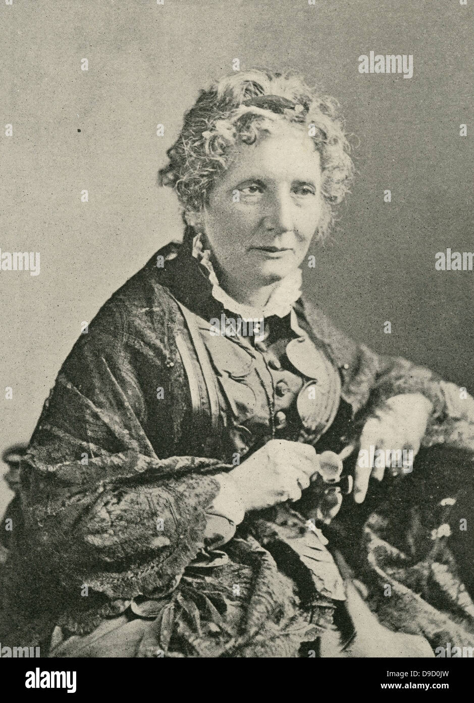 Harriet Beecher Stowe (1811-1896) amerikanischer abolitionist und Autor von Onkel Toms Hütte 1851-1852, ein Roman stark durch die Autoren gegen die Sklaverei views infuenced.. Stockfoto