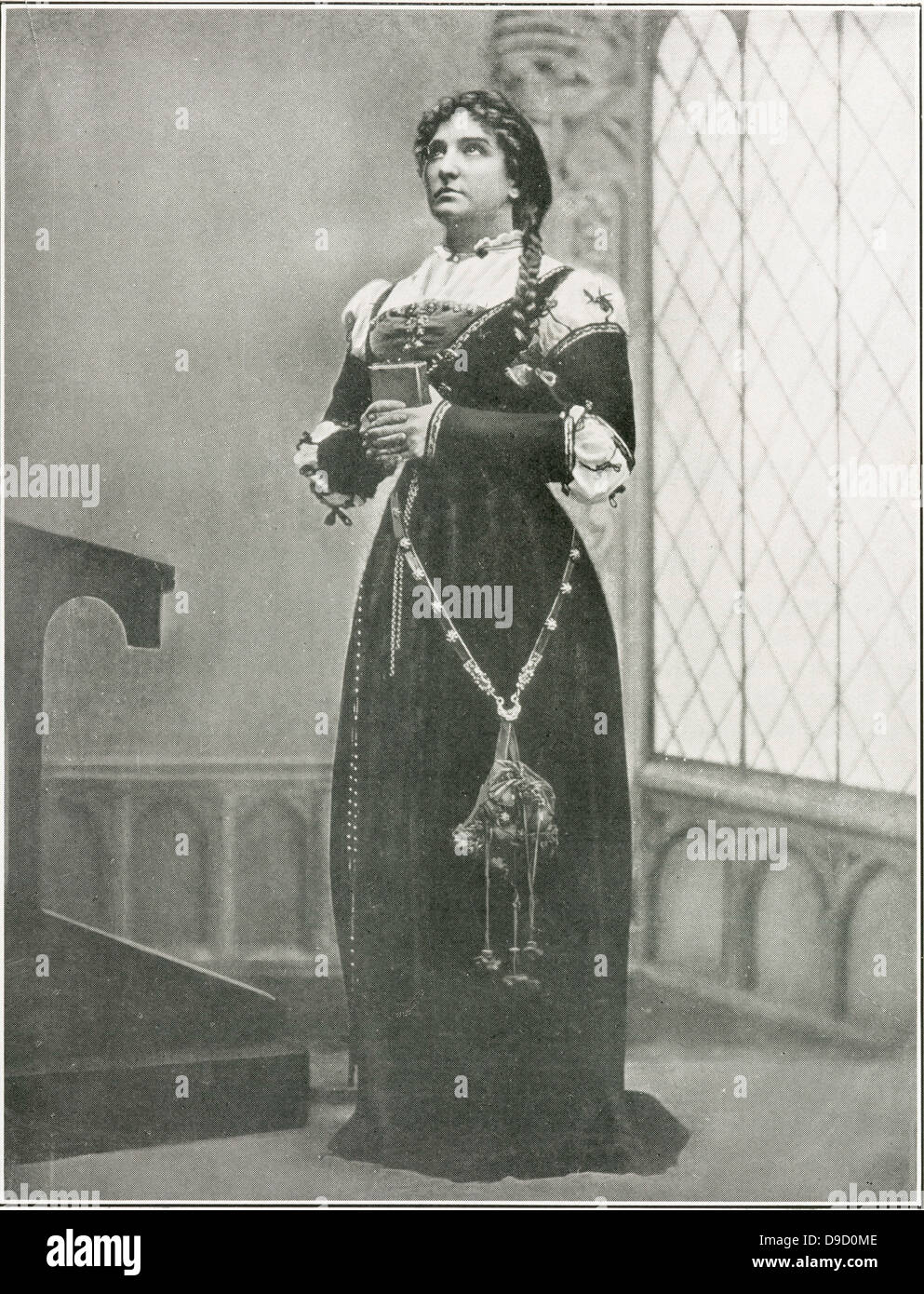 Nellie Melba (1861-1931), australischen Opern Sopran, geboren Helen Porter Mitchell. Eine Welt berühmte Sängerin ihrer Zeit, sie zuerst am Covent Garden im Jahre 1888 erschien. Melba als Marguerite in Gounods Faust. Stockfoto