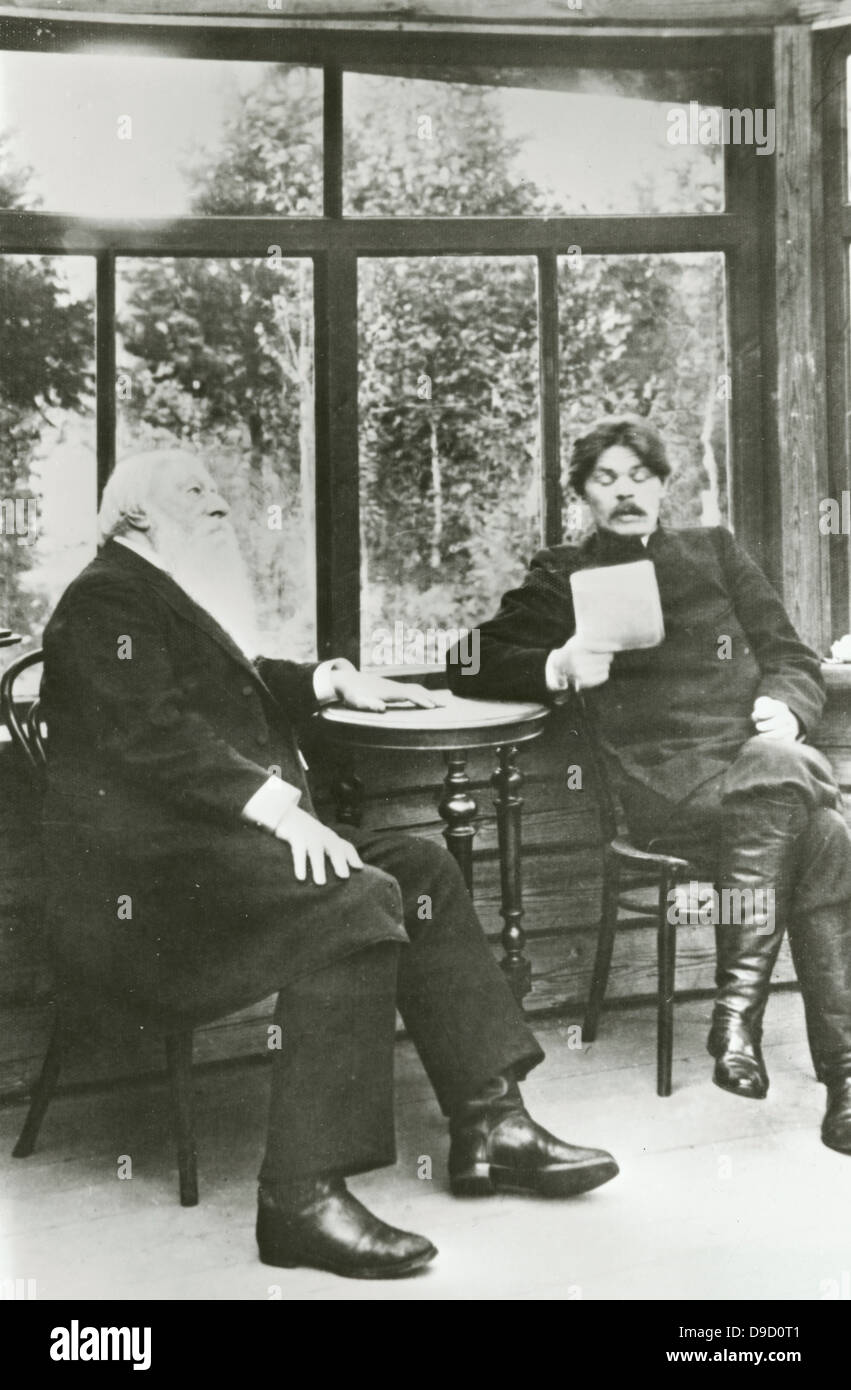 Alexei Maximovich Peshko (1868-1936 richtig wie Maxim Gorki, Russischer und sowjetischer Schriftsteller, Dramatiker bekannt und politischer Aktivist. ein Gründer des Sozialistischen Realismus literarische Methode. Und ein politischer Aktivist. Stockfoto Alexei Maximovich Peshko (1868-1936 richtig wie Maxim Gorki, Russischer und sowjetischer Schriftsteller, Dramatiker bekannt und politischer Aktivist. ein Gründer des Sozialistischen Realismus literarische Methode. Und ein politischer Aktivist. Stockfoto