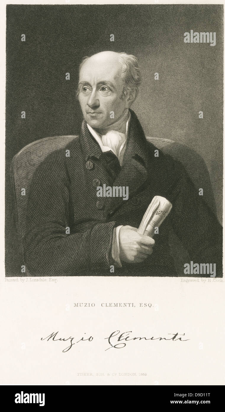 Muzio Clementi (1752-1832), italienischer Komponist, Konzertpianist, Musikverlag und Klavier Hersteller, der einen Großteil seines Lebens in England verbrachte. Stockfoto