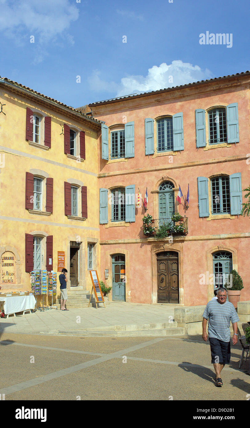 Dorf Roussillon Provence Vaucluse Frankreich Stockfoto