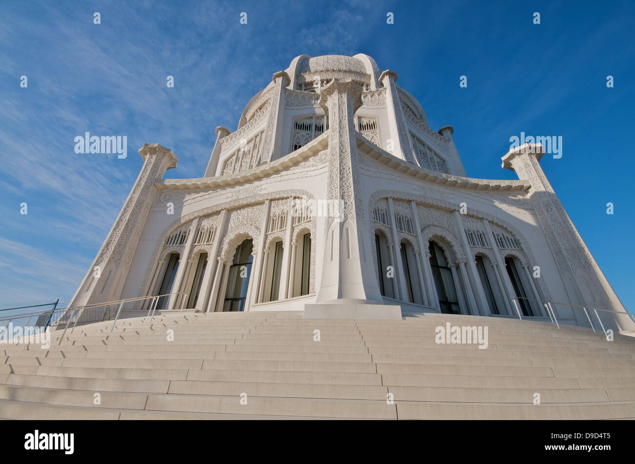 Die Bahá ' í Haus der Anbetung in Wilmette, Chicago. Stockfoto
