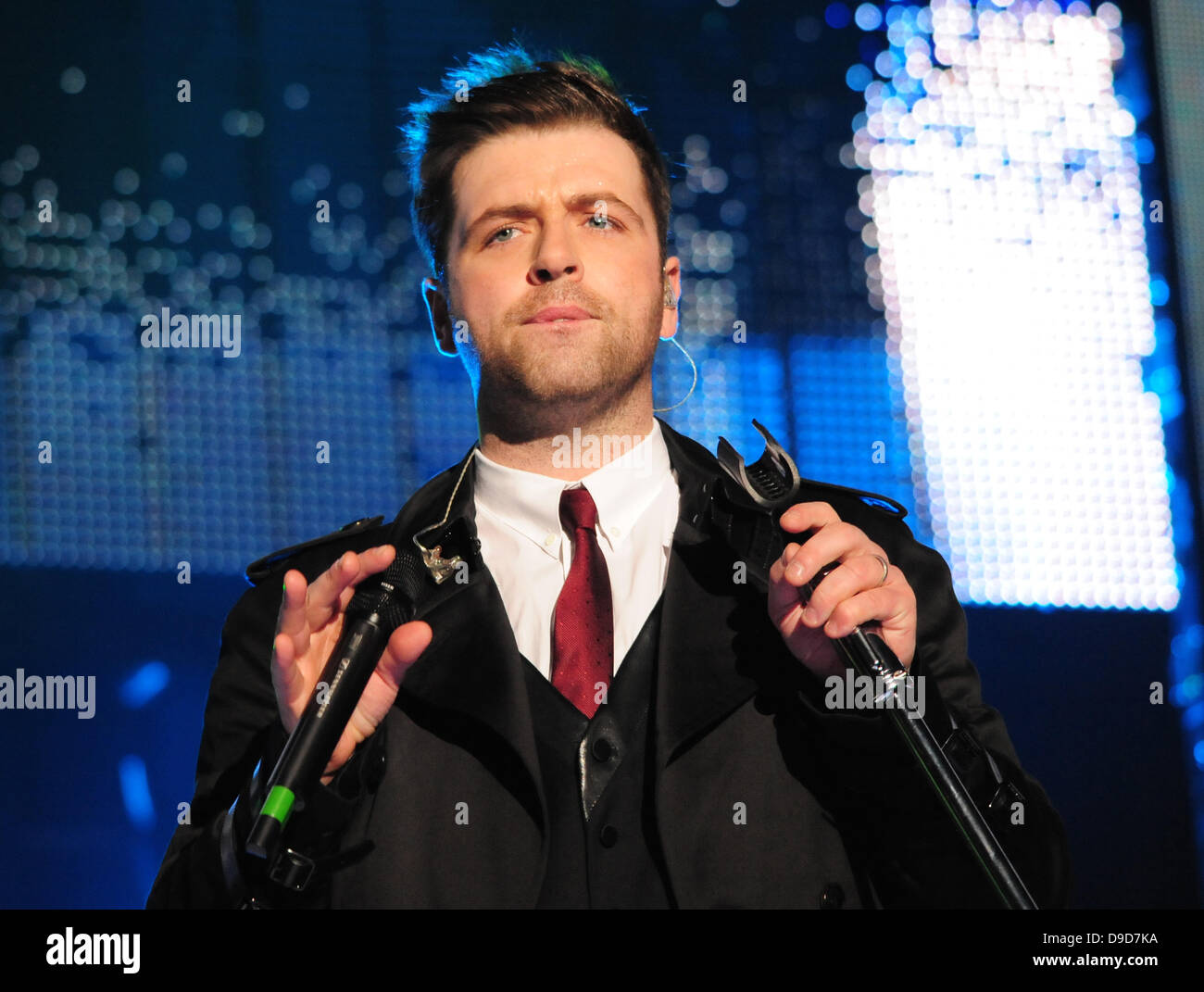 Mark Feehily Westlife durchführen live bei der LG Arena Birmingham, England - 25.03.11 Stockfoto