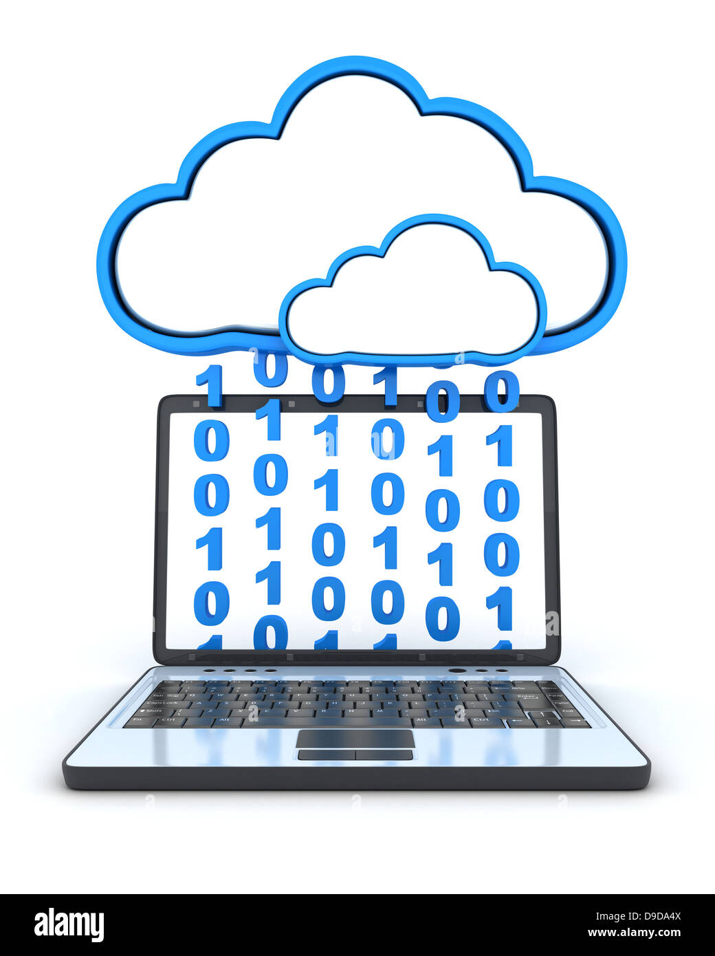 Abstrakte Cloud-Speicher (durchgeführt in 3d) Stockfoto