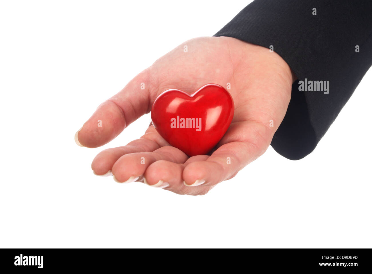 Hand mit Herz Stockfoto