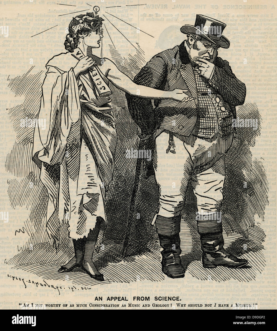 Britischen Wissenschaft attraktiv für nationale Unterstützung, 1887. Stockfoto