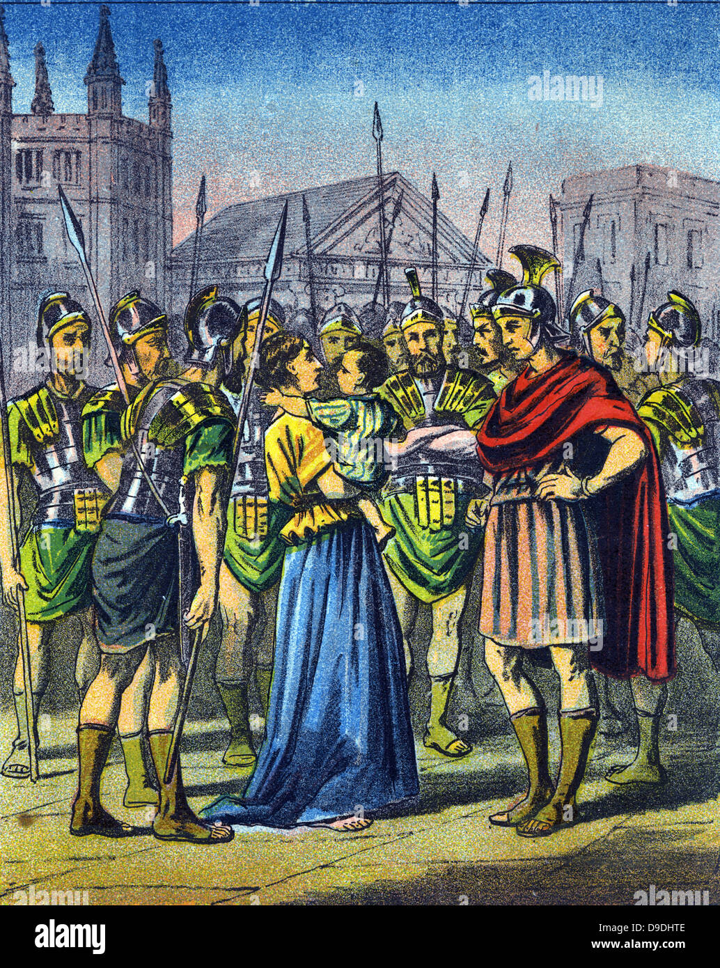 Belästigung und Verfolgung von Christen im römischen Reich im 4. Jahrhundert...  Mitte des 19. Jahrhunderts Abbildung Stockfoto