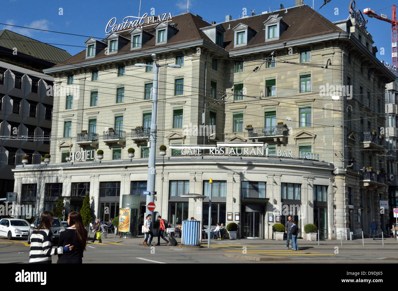 Central Plaza Hotel, Zürich, Schweiz. Stockfoto