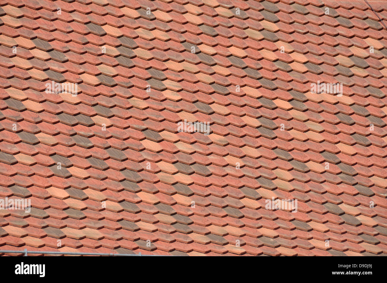 Sechseckige Dachziegel Stockfoto