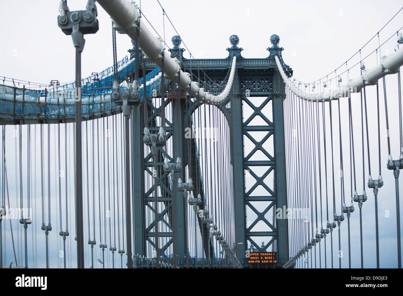 Architektonisches Detail Manhattan Bridge, New York, USA Stockfoto