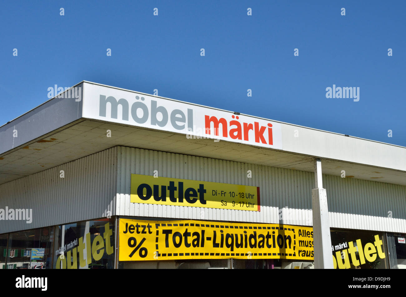 Möbel Märki Möbel Outlet, Pfäffikon, Zürich, Schweiz Stockfotografie - Alamy