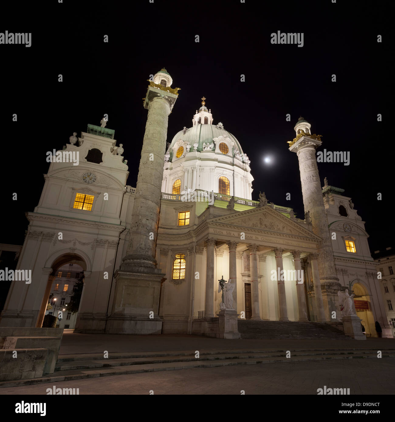 Kirche St. Charles, Wien, Österreich Stockfoto