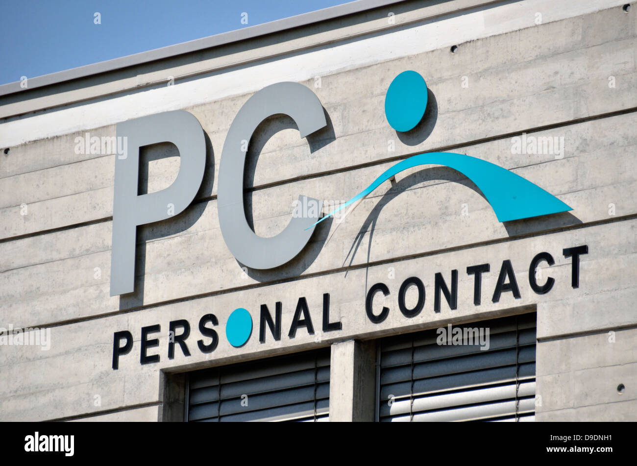 Persönlichen Kontakt PC Stellenvermittlungsbüro, Laufen, Basel-Landschaft, Schweiz. Stockfoto