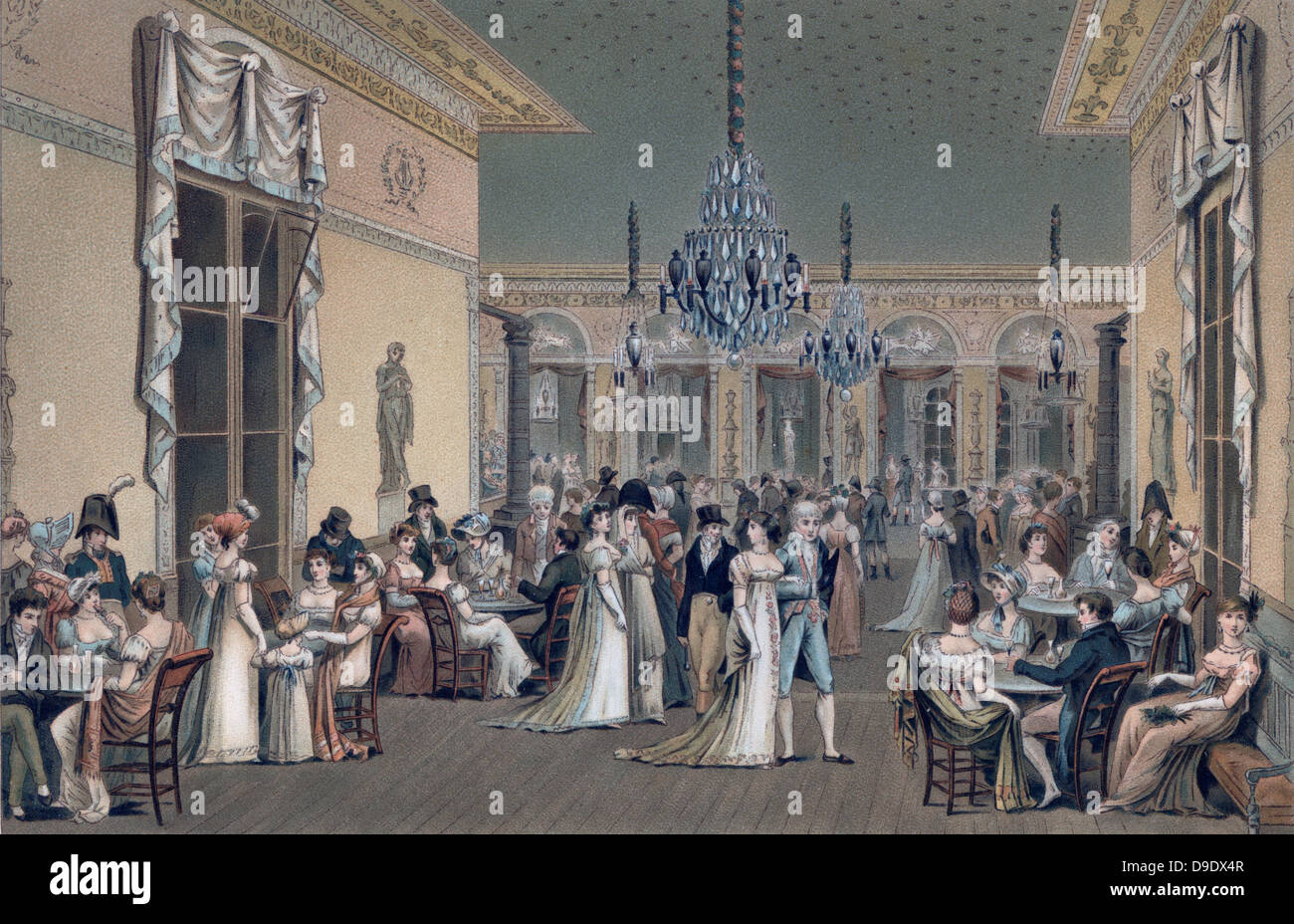 Grand Salon, Frascatis, Paris, Anfang des 19. Jahrhunderts. Stockfoto