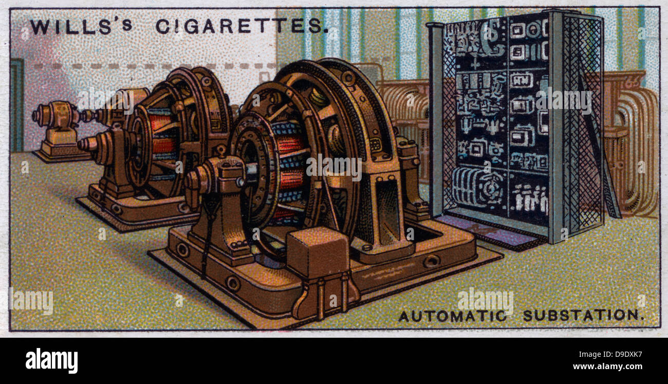 Technik-Wunder, 1927: Automatische Umspannwerk, Großbritannien. Stockfoto