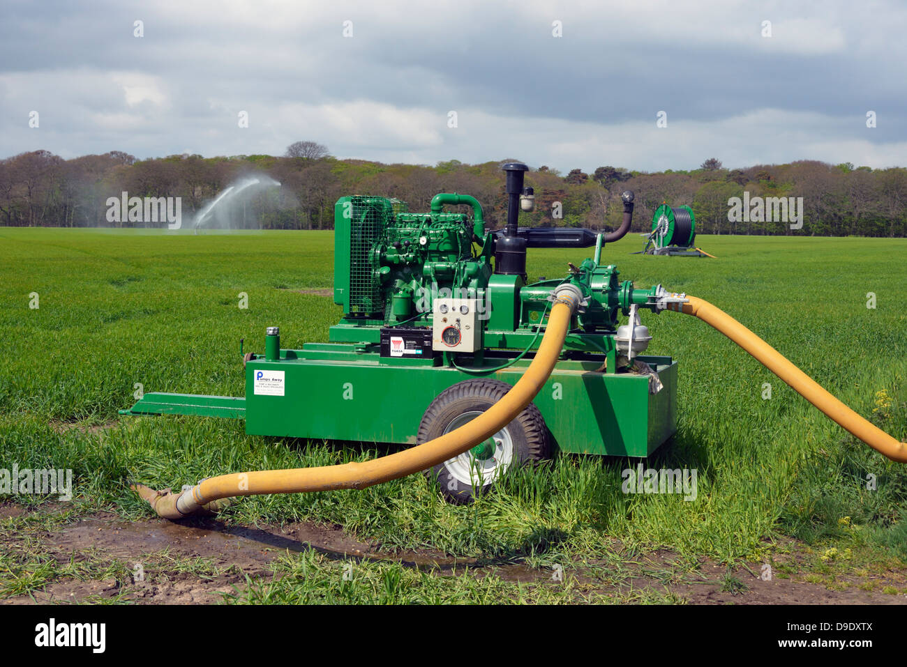 Nutzpflanze Bewässerung Pumpe. Covehithe, Suffolk, England, Vereinigtes Königreich, Europa. Stockfoto