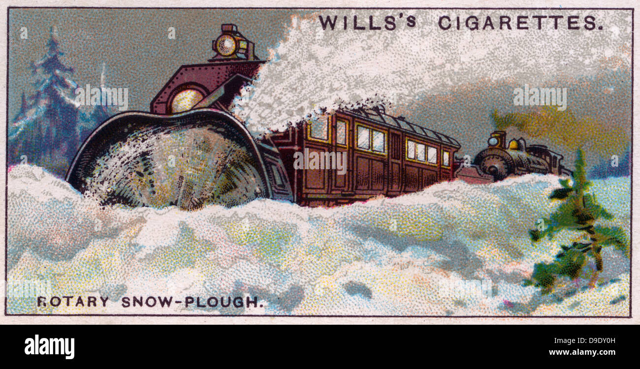 Technik-Wunder, 1927: Rotary Schneepflug für Eisenbahnen, Kanada. Stockfoto
