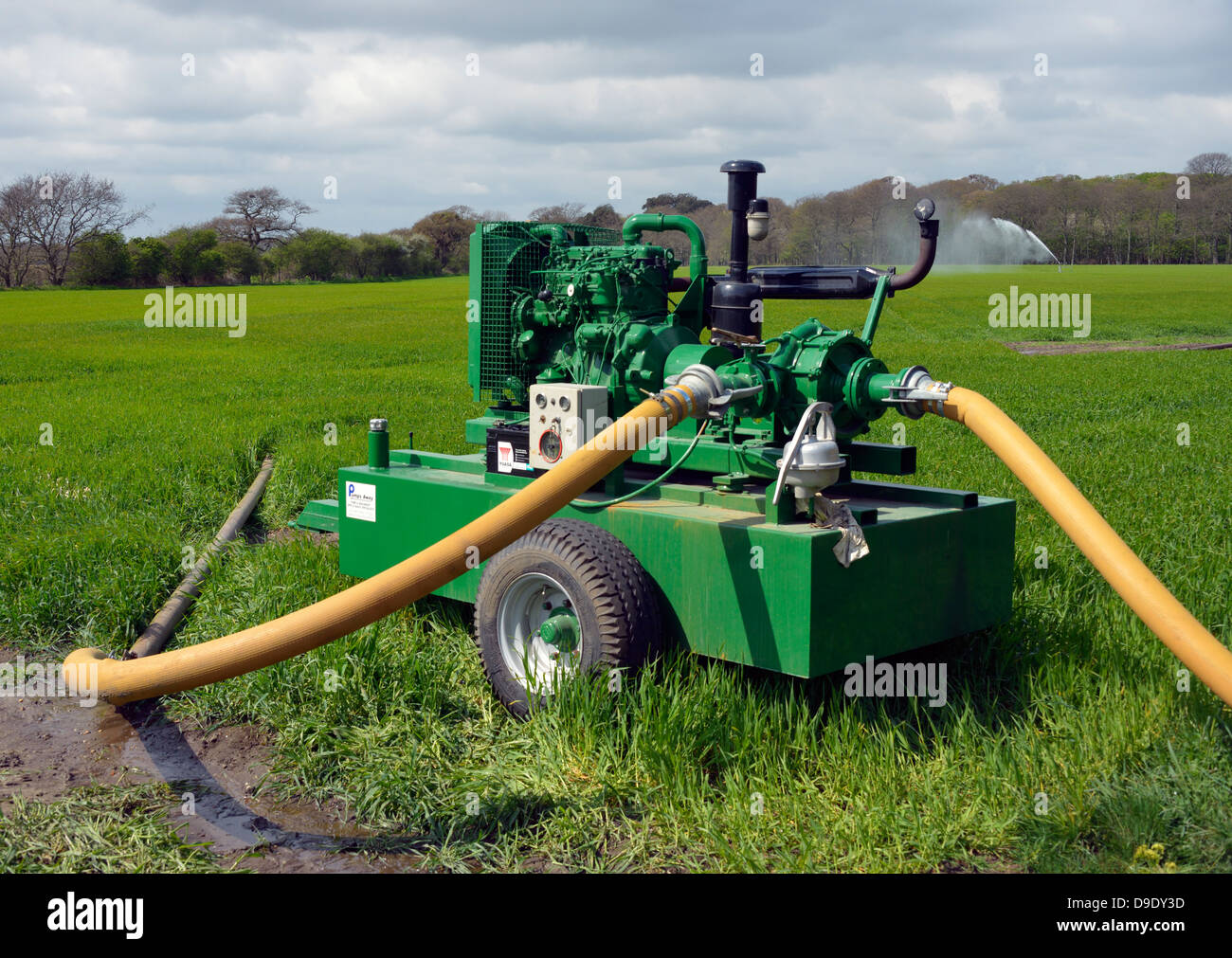 Nutzpflanze Bewässerung Pumpe. Covehithe, Suffolk, England, Vereinigtes Königreich, Europa. Stockfoto