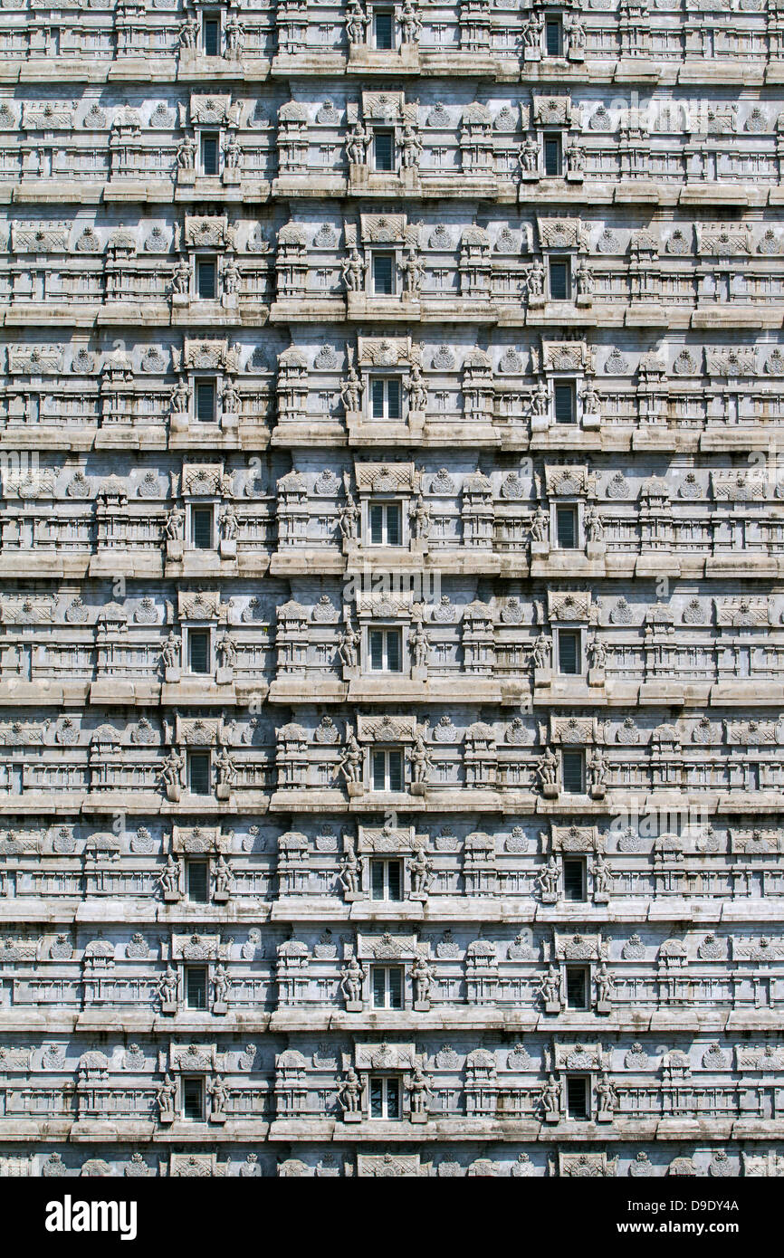 Shiva-Tempel Gopura in Murudeshwara, Karnataka, Indien Stockfoto