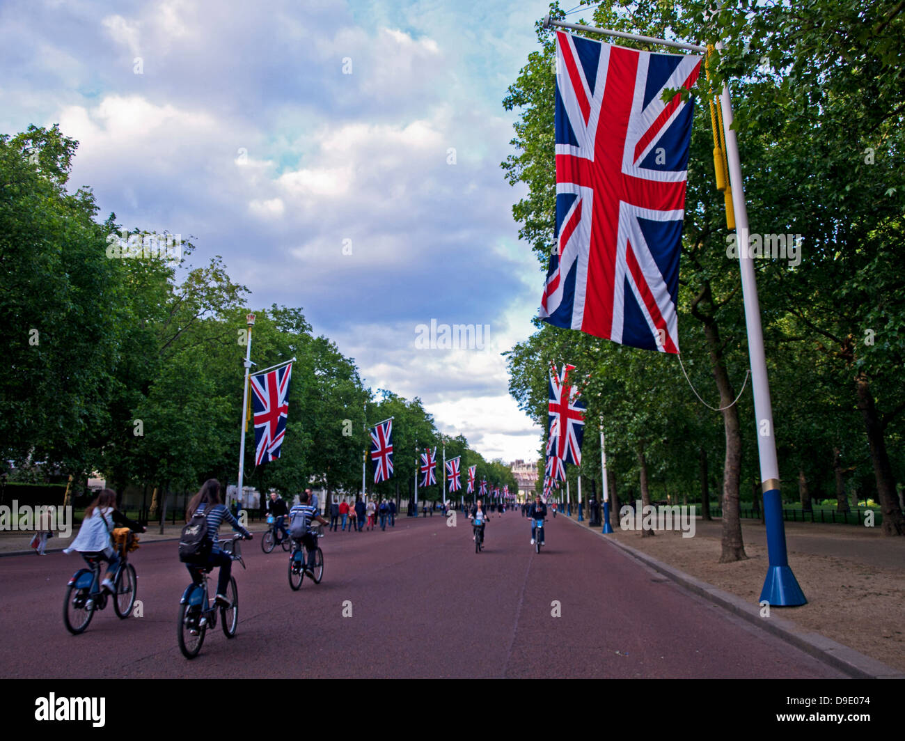 Union Fahnen zu schmücken, Einkaufszentrum, City of Westminster, London, England, Vereinigtes Königreich Stockfoto