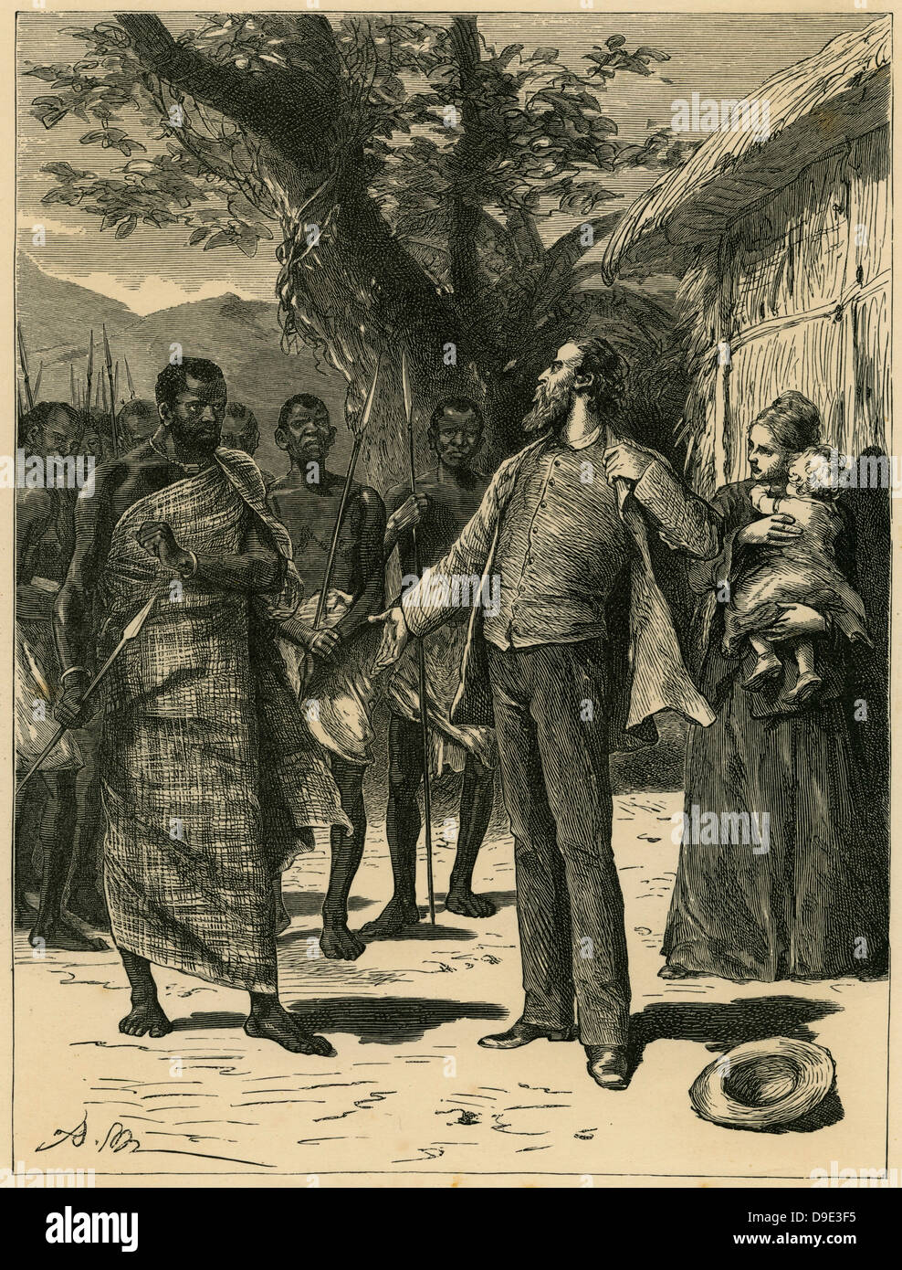 Robert Moffat (1795-1883) schottischer Missionar durch eine Stammes-Chiefn Betschuanaland Muffen. Schwiegervater von David Livingstone. Stockfoto