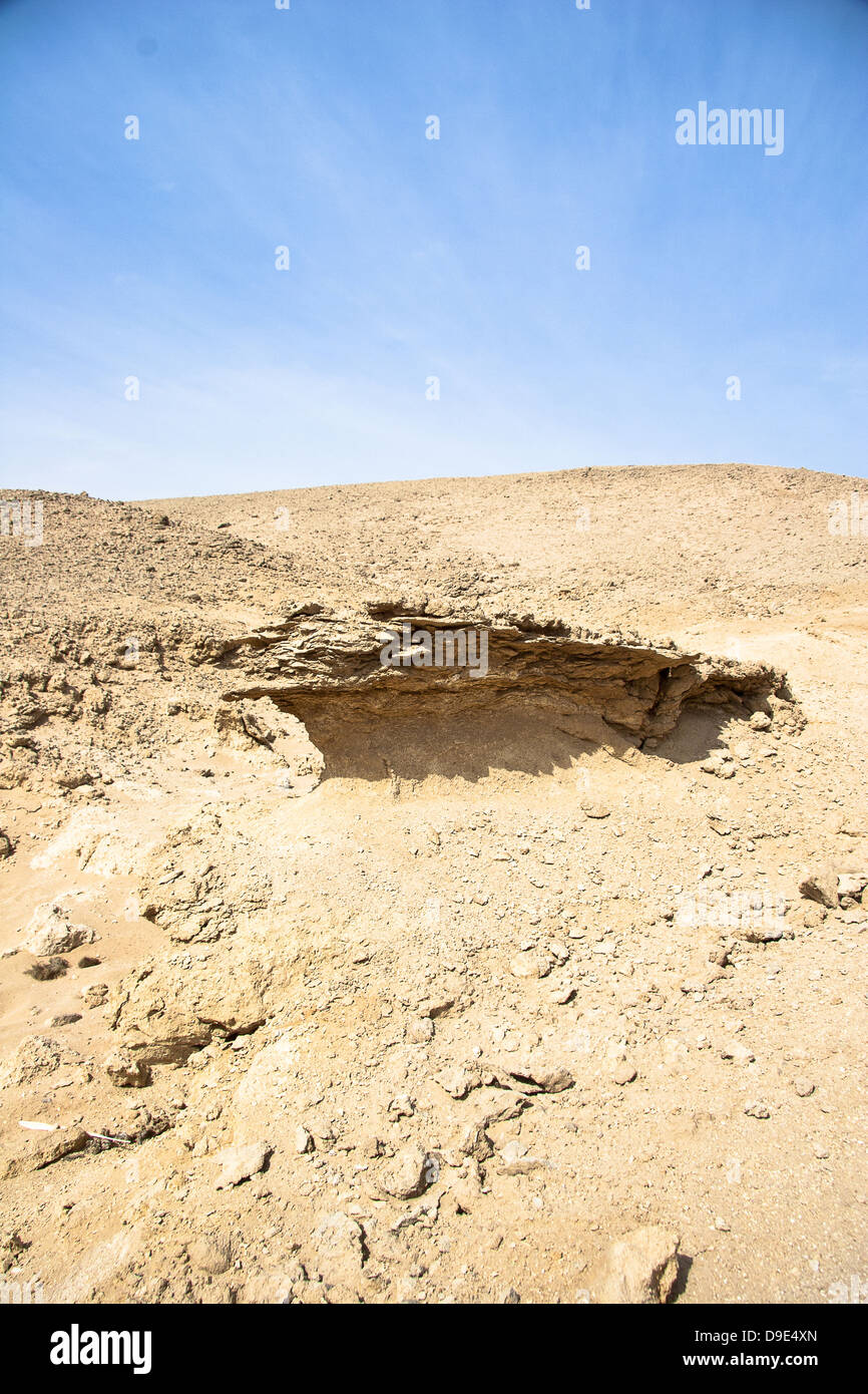 Landschaft der Wüste und Felsen in der Nähe von Hurghada, Ägypten Stockfoto