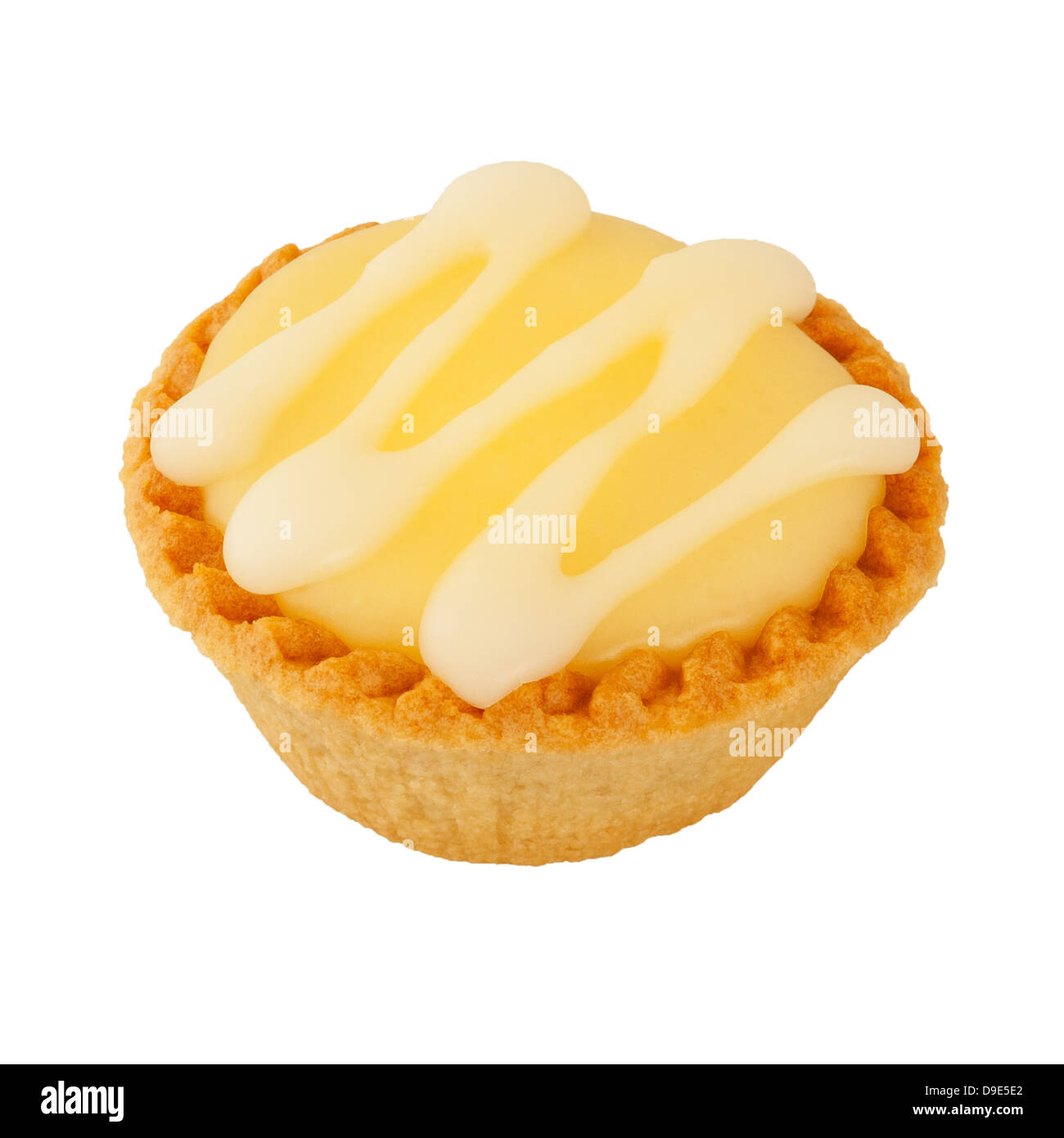 Eine hausgemachte Zitronen-Eisbecher auf weißem Hintergrund Stockfoto